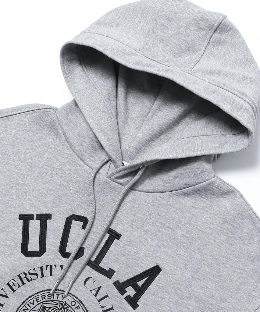 UCLA Unisex Embroidered Print Hoodie [M-Grey] (Uc2Lt01)