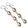 Morganite Gemstone Handmade 925 Sterling Silver Jewelry Earring 2.48" g1K93