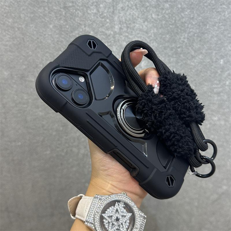 Чехол-держатель 3 в 1 повышенной прочности для iPhone 16 17 15 14 13 12 11 Pro Max Plus Air Противоударный с ремешком-цепочкой