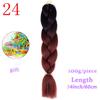 MISS WIG Ombre Oversized Hazelnut Hair 24" 100g Synthetic Crochet Braid Hair Extension Fiber