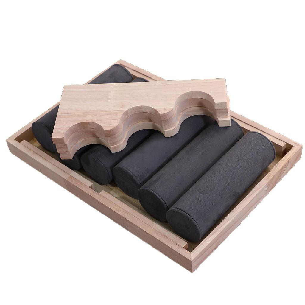 Solid Wood Bracelet, Bangle, Watch, Hair Tie, Beads, Jewelry, and Necklace Display Stand