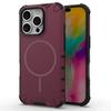 For iPhone 16 Pro Max Magnetic Case Corrugated Texture Heat Dissipation Shockproof TPU+PC Phone Back Cover