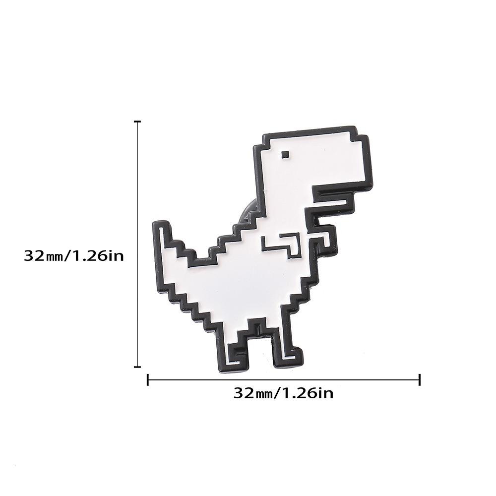 Tyrannosaurus Rex Enamel Pins Pixel Style Animal Jewelry Gift Lapel Badges Kids Friends