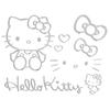 SEIWA 3D Наклейка Hello Kitty 1 Платье Официально Лицензированный Продукт Sanrio Эмблема, Серебряный, Штука, Вверх, KT571,