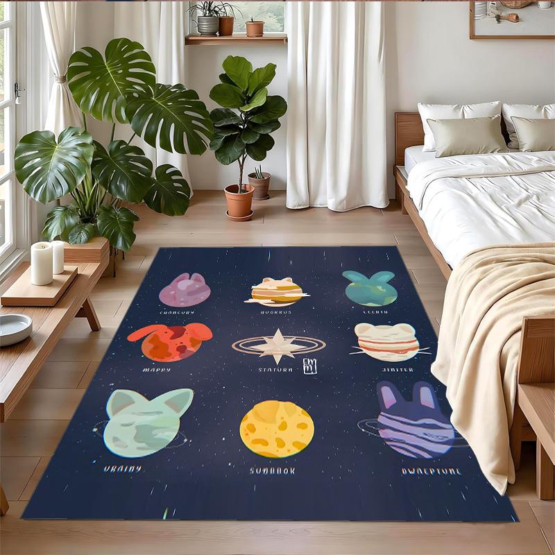 Anti‑Slip Crystal Velvet Floor Rug, Stray Kids Design Carpet for Indoor Living Bedroom Home Decoration