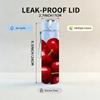 1PC Bright Red Cherry Fruit Cluster Print 750ml Color Plastic Sports Water Bottle Leakproof Flip Straw Lid Suitable for Sports Office Home Use
