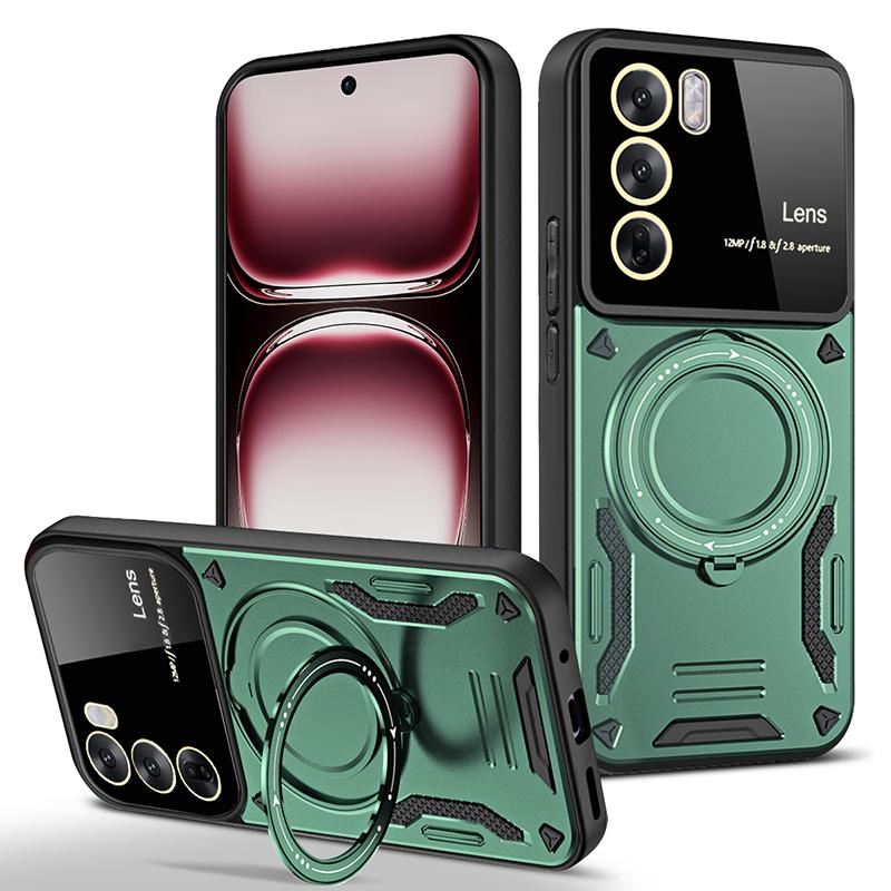 Противоударный чехол-броня для телефона OPPO Reno 12 для Oppo Reno 12 Pro, противоударный, с держателем-кольцом для пальца, магнитная крышка, чехлы Capa Reno 12