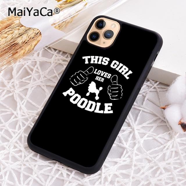 MaiYaCa Чехол для телефона с рисунком «Мир любовь Пудель» Для iPhone 17 Air 16 15 plus 11 12 13 14 pro max корпус coque