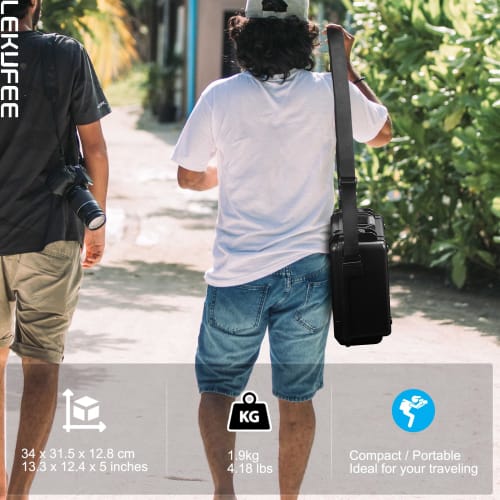 Lekufee DJI Mini 4 Pro Hard Case, Waterproof Storage Case for DJI Mini 4 Pro, DJI Mini 3 Pro, DJI RC, and DJI RC N1 (Hard Case Only)