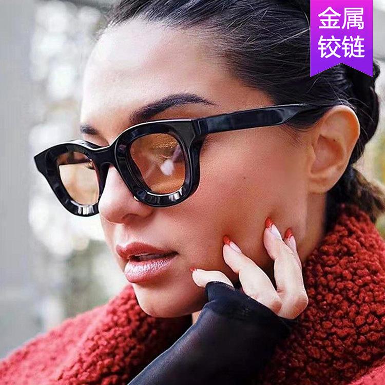 European and American hip hop concave sunglasses new personalized sunglasses ins retro street photography trendy dancing sunglasses