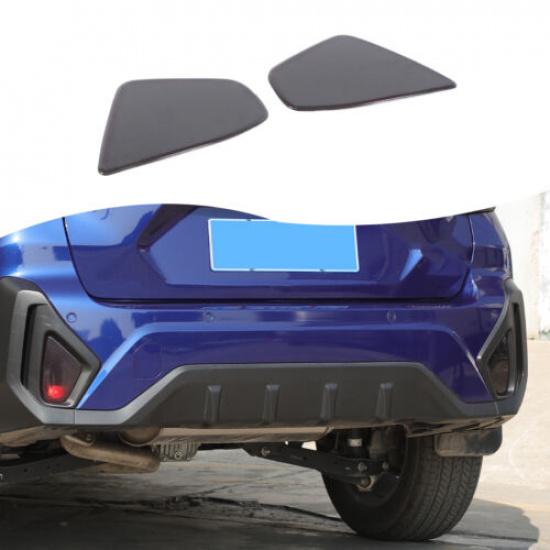 Smoked Black Rear Fog Tail Light Lamp Cover Trim For Subaru Crosstrek GU 2024