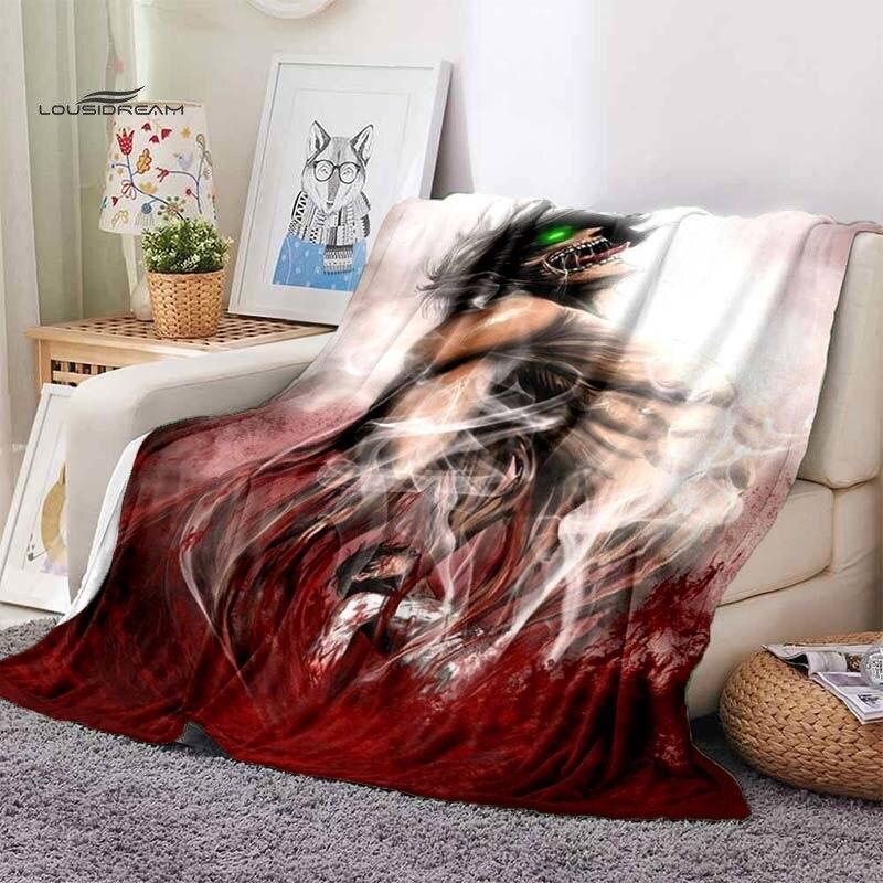 Атака на Титанов, дизайн логотипа, одеяла для кроватей, дома, путешествий, фланелевое одеяло для взрослых, для дивана, кровати, гостиной, дивана, ребенка, сохраняющее тепло