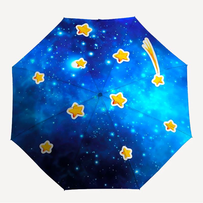 1pc Shooting star Cosmic Themed High-quality Umbrella,Automatic Opening and Closing Umbrella,Multi-functional Umbrella G0811127