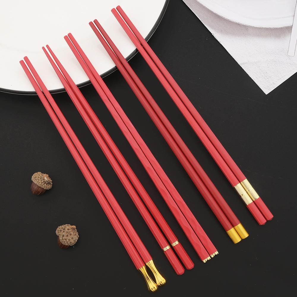 5 пар китайских японских палочек для еды, палочек для суши, корейских палочек для еды, многоразовых палочек из сплава, кухонной посуды, аксессуаров для инструментов
