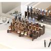 Good-Large Wooden Tiered Riser Display Stands(2 Sets), Stackable Wooden Cupcake Dessert Stand, Perfume Organizer Cologne Stand