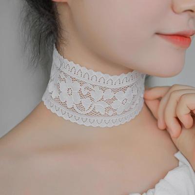 Сексуальный ажурный кружевной ложный воротник, эластичное кружево, широкий шарф, танцевальный воротник-цепочка для ключицы, свадебное ожерелье для невесты, украшение