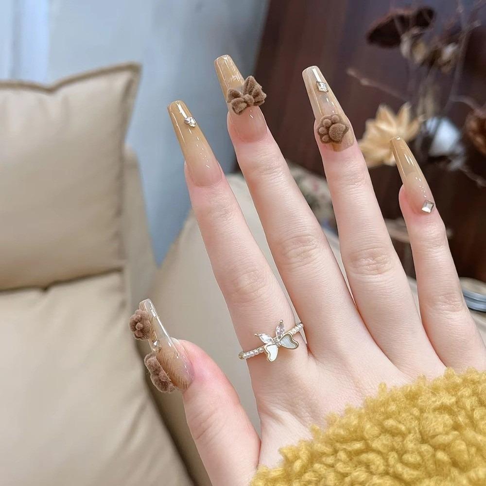 Cat Claw Nail Charms Velvet Bow Bow Tie Nail Art Elegant Accessories 3D Nail Art DIY Nail