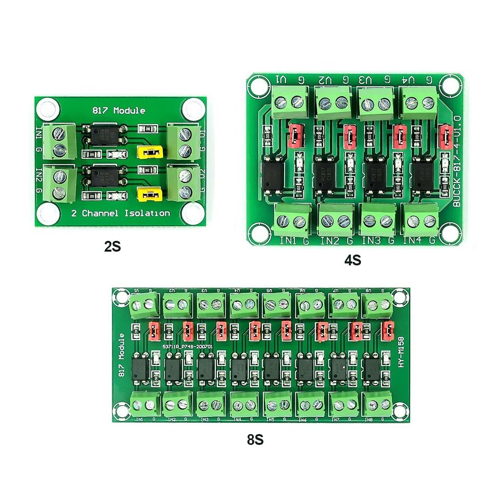 PC817 Optocoupler Isolation Board Voltage Converter Adapter Module 2/4/8 Channel Optocoupler Isolation Module DIY Kits