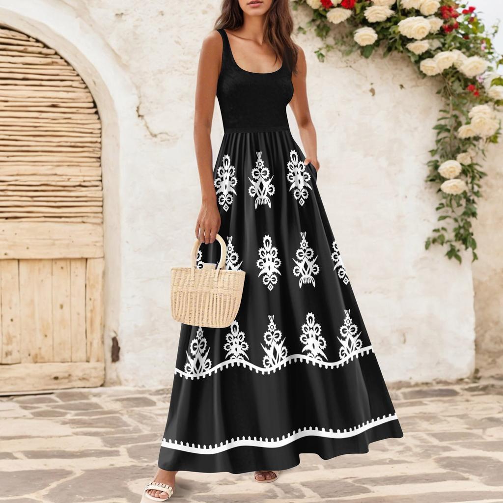 Women's Flowing Dresses Women's Summer Dresses Casual Long Dresses Cute Floral Long Dresses