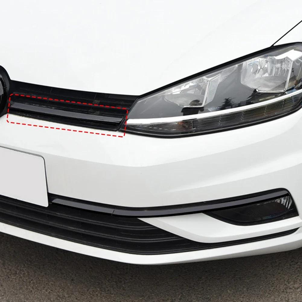 2 шт. для Golf 7 7.5 Rline Декоративная решетка автомобиля для VW Ярко-черная накладка с логотипом Полоски решетки Автонаклейки Автоаксессуары