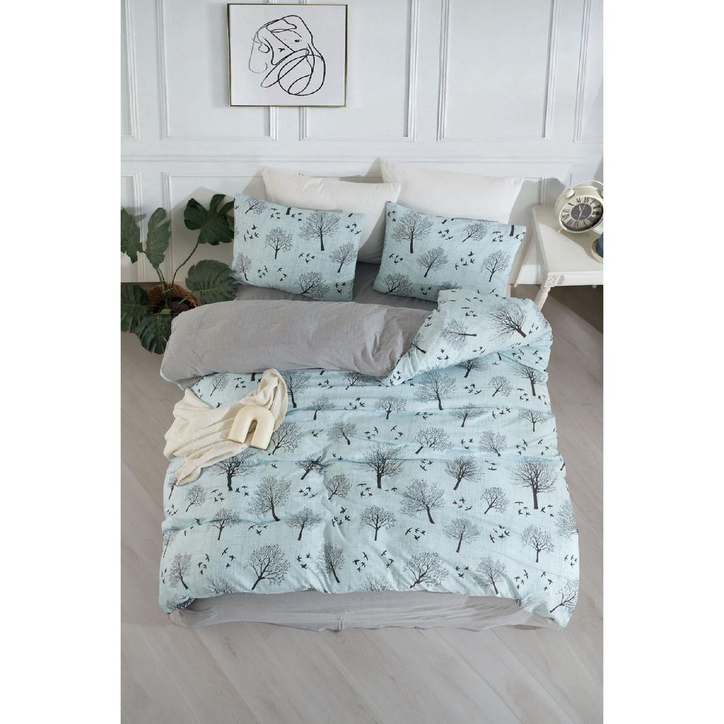 Двойной комплект пододеяльников с цветочным принтом, легко гладится