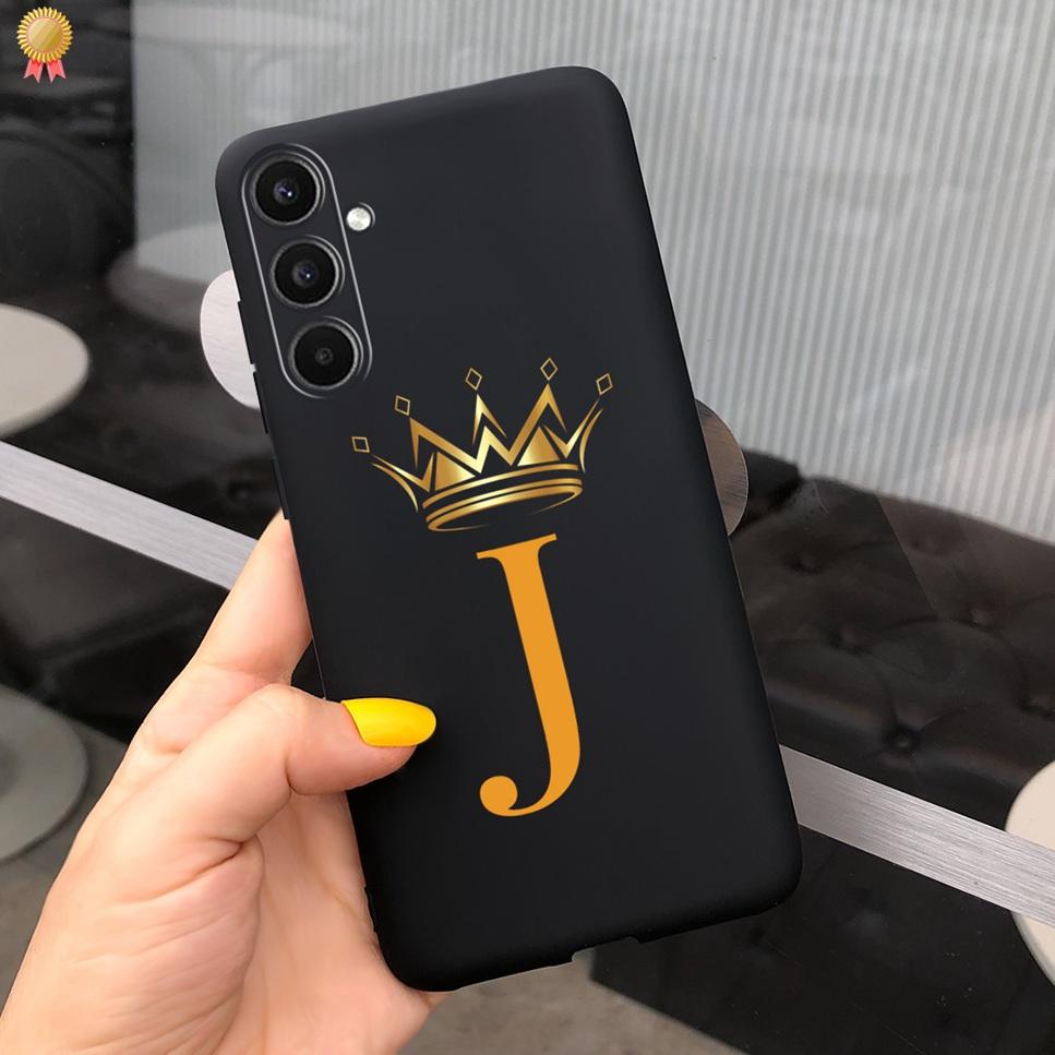 Для Samsung Galaxy A34 A 34 5G Чехол Роскошный Милый 26 Букв Цветы Корона Силиконовая Задняя Крышка Для Samsung A34 A 34 5G Чехол для Телефона