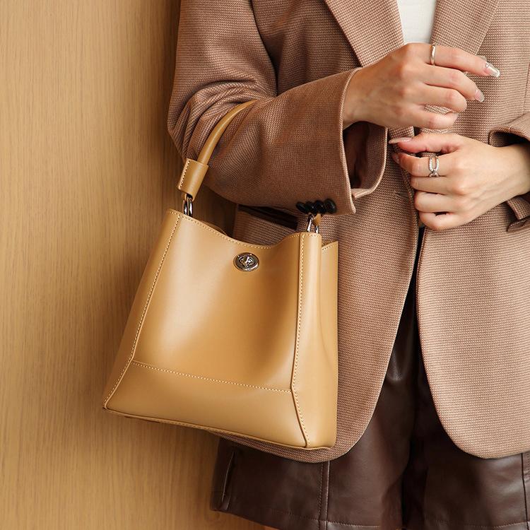 Women’s Basket Bags Shoulder Bag Genuine Leather