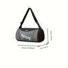 Casual Letter Pattern Cylinder Sports Fitness Bag, Lightweight Large Capacity Luggage Bag, Training Bag for Travel Use
