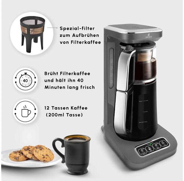 Чайник Karaca Caysever Robotea Pro 4 в 1 серый (153.09.01.1243)