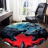 1PC Werewolf Moonlit Office Round Area Rug,  Mat Suitable ForOffice, Under Office Chairs Bedroom Living Room Home Decor, Room Deco