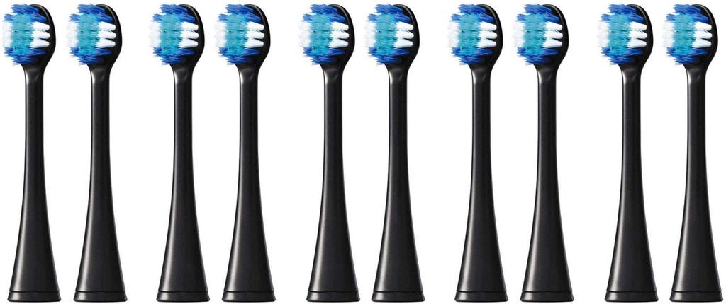 Panasonic Replacement Brush Doltz Ultra Fine Bristle Brush Compact Set x 5 Sets Pieces 2-Piece (10 Total) EW0800-K (Black)