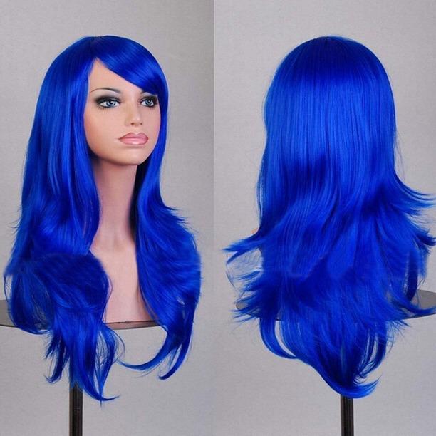70cm Long Curly High-Temperature Silk Multi-Color Cosplay Wig Air Curl Hair in Stock