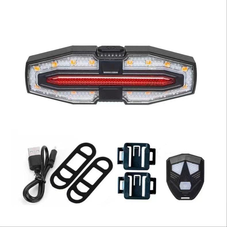 Перезаряжаемый через USB пульт дистанционного управления со светодиодным указателем поворота и задним фонарем с клаксоном для ночной езды