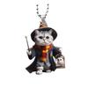 Car Acrylic Pendant with Lanyard Easy To Hang Super Cute Animal Cat Car
