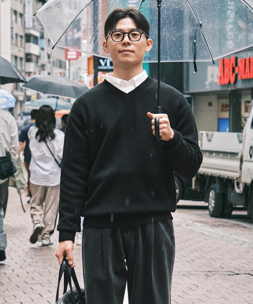 STCO V-Neck Solid Knit Black_Sktxa51Nsb