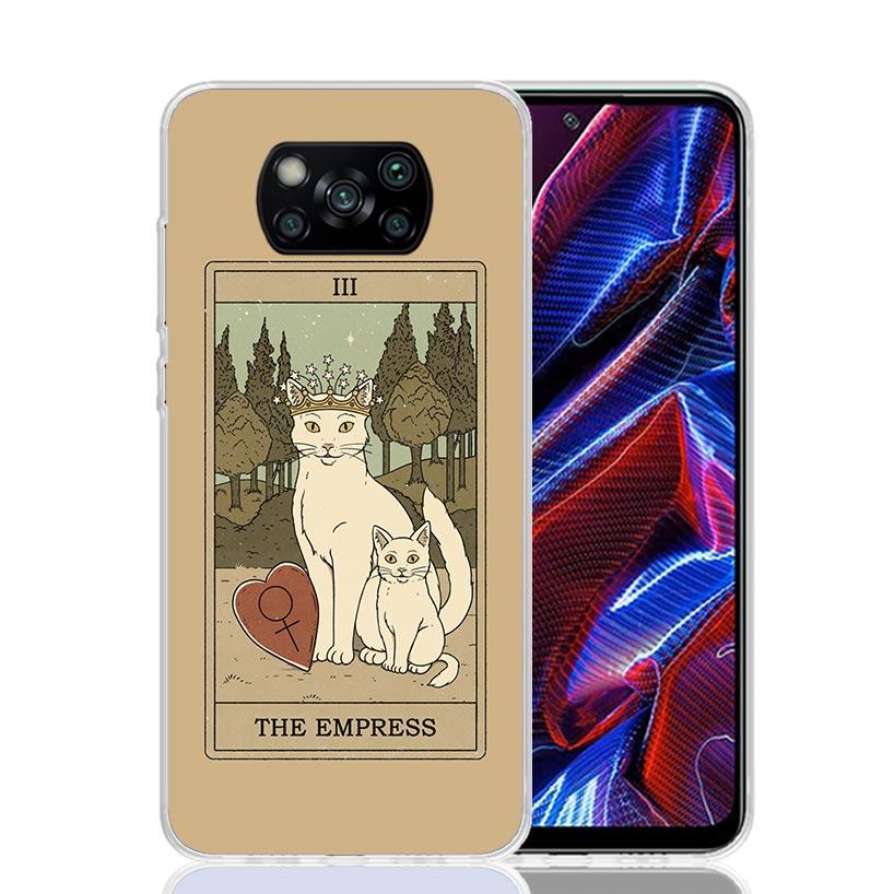 Чехол для телефона с рисунком Таро и милыми кошками для Xiaomi Redmi Note 10 9 9S 8 8T 7 5 Pro Mi 12T 11T 10T 9T 12 11 Lite A3 A2 Трендовый Fu