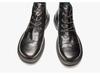 Men's Spring Leather Round-Toe Boots, Comfortable Wear-Resistant High-Top Shoes, Versatile British-Style Large-Size Mid-Top Martin Boots.