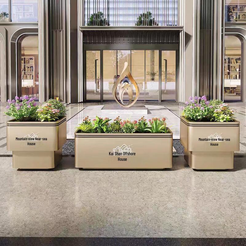 Outdoor Stainless Steel Planter Box