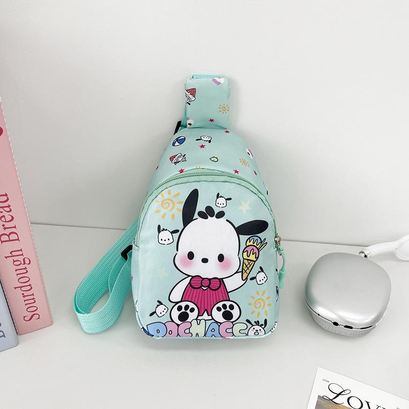 New cartoon children's breast bag, cute kindergarten schoolbag, fashionable children's diagonal straddle backpack, snack toy shoulder bag