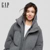 Gap Women's Stand Collar Faux Wool Texture Puffer Jacket