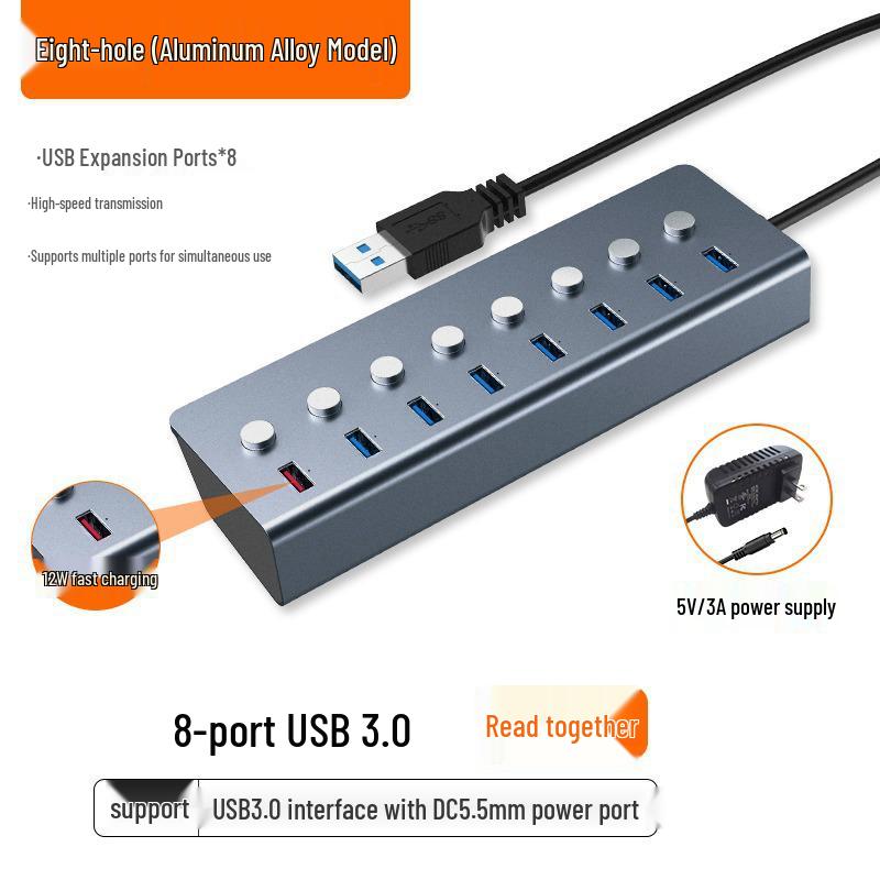 Многопортовый USB-хаб Xiaomi с выключателем питания