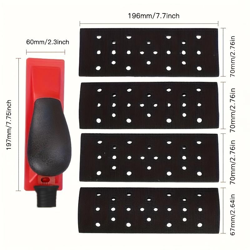5Pcs 70*198mm Sanding Block Vacuuming Sanding Disc Holder Polishing Abrasive Block Manual Grinding Tools