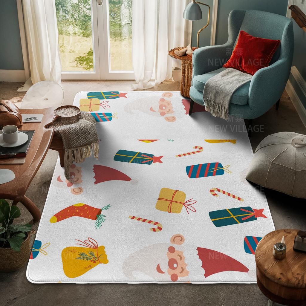 Ковер у входа в дом Домашний коврик у двери Гостиная Ванная Комната Ноги ванная комната Нескользящие коврики с водопоглощением для ванной Счастливого Рождества зима