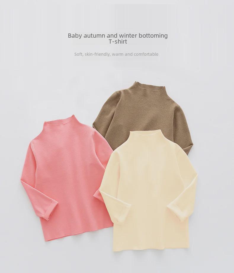 Детская футболка: Теплый, без косточек, осень/зима, унисекс для мальчиков и девочек