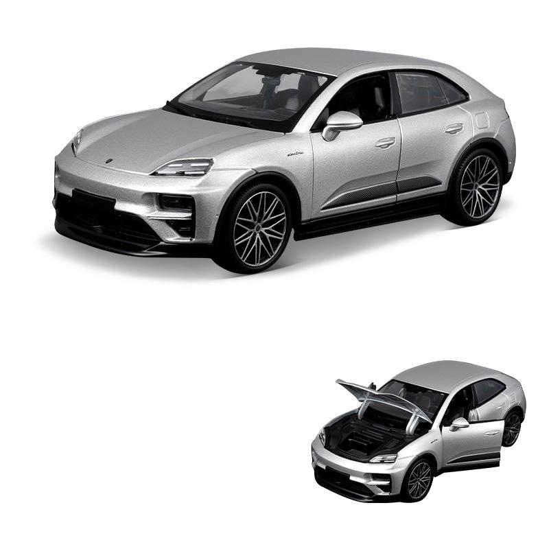 AABKQ1 Bburago 1:24 Porsche Macan EV SUV Alloy Luxy Car Model Diecast Metal New Energy Electric Vehicles Car Model Simulation Kids Gift