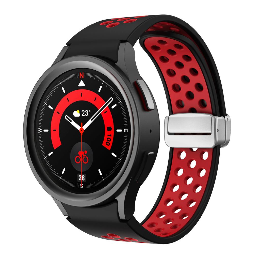 Магнитный силиконовый ремешок для Samsung Galaxy Watch 6 Classic 43 47мм 4 42 46мм 5 Pro 45мм Ремешок-петля без зазоров для 4/5/6 40 44мм