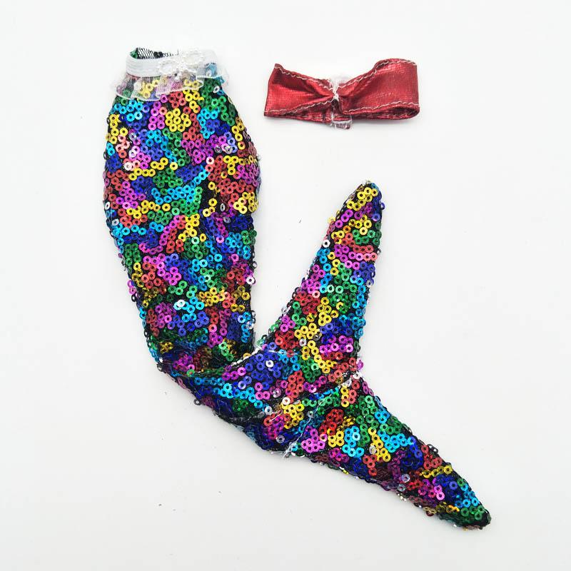 Dolls Dress For Barbie Doll Gown Skirt Fashion Clothes For Barbie Dollhouse Sequin Mermaid Tail Dresses Toy 1/6 Doll Accessories