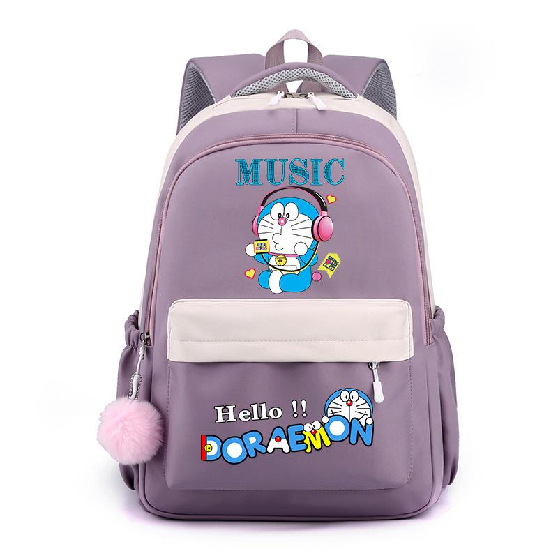 New Animation Peripheral Doraemon School Bag Backpack Cartoon Backpack Large Capacity Student School Bag Stationery