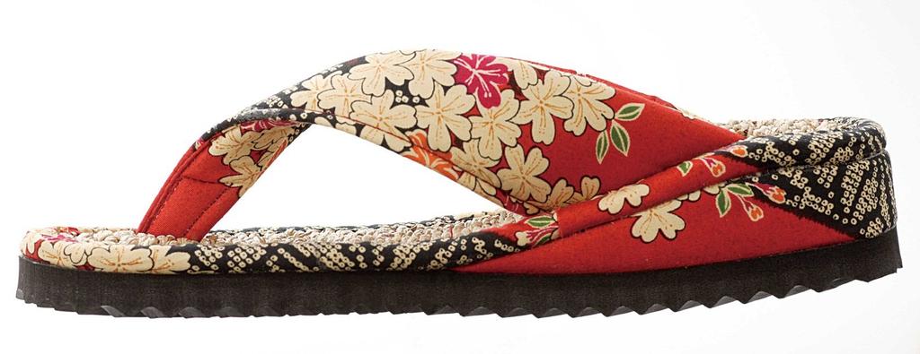 Handmade Kyoto Colored Folk Art Rope Sandals Brilliant