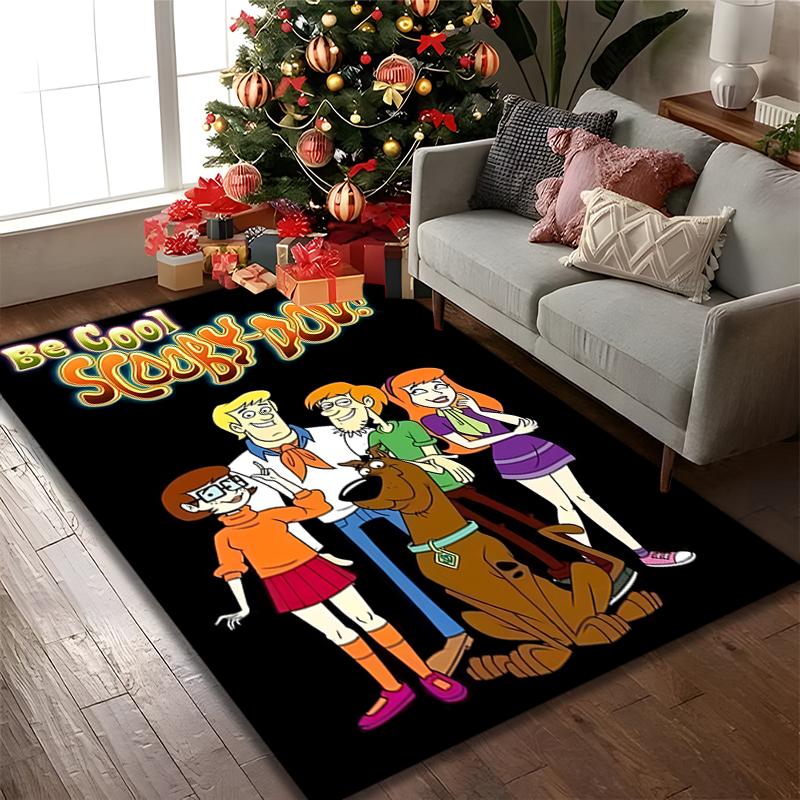 1pc Office Printed Area Carpet, SCOOBY-DOO Rug, Home Sofa Chair Mat For Christmas and Halloween Décor